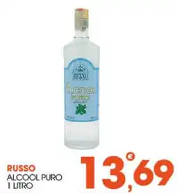 Rosa Cash Russo alcool puro offerta