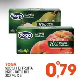 Rosa Cash Yoga succhi di frutta brik offerta