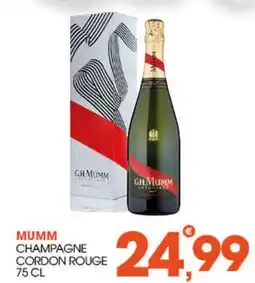 Rosa Cash Mumm Champagne Cordon Rouge offerta