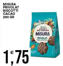Vantaggio Cash&Carry Biscotti cacao e riso soffiato Misura Privolat offerta
