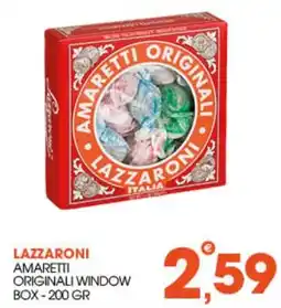 Rosa Cash Lazzaroni amaretti originali window offerta