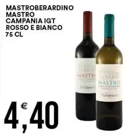 Vantaggio Cash&Carry Mastroberardino Mastro Campania IGT Rosso e Bianco offerta
