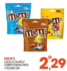Rosa Cash M&M'S Cioccolato/Crispy/Arachidi offerta