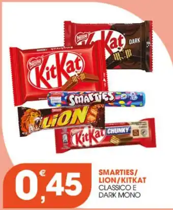Rosa Cash Smarties/Lion/KitKat classico e dark mono offerta
