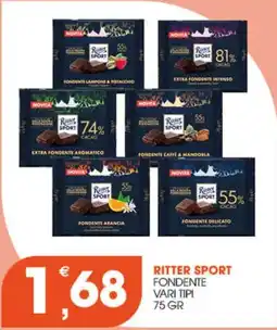 Rosa Cash Ritter Sport fondente vari tipi offerta
