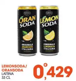 Rosa Cash Lemonsoda/Oransoda Lattina offerta
