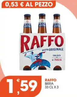Rosa Cash Raffo birra offerta