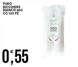 Vantaggio Cash&Carry Puro bicchiere bianco offerta