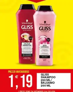 Vantaggio Cash&Carry Gliss shampoo e balsamo offerta