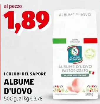 I colori del sapore albume d'uovo