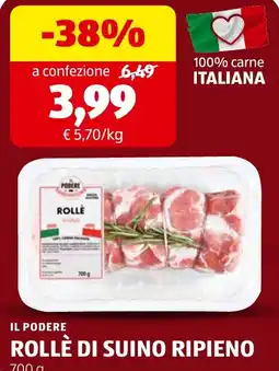 ALDI Il podere rollè di suino ripieno offerta