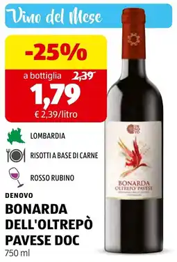 ALDI Bonarda dell'Oltrepò Pavese DOC offerta