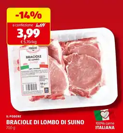 ALDI Braciole di lombo di suino offerta