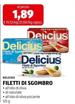 ALDI Delicius Filetti di Sgombro offerta