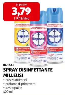 ALDI Napisan spray disinfettante milleusi offerta
