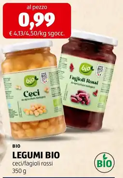 ALDI Legumi bio ceci/fagiolì rossi offerta