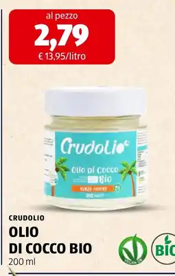 ALDI Crudolio Olio di Cocco Bio offerta