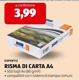 ALDI Expertiz risma di carta A4 offerta