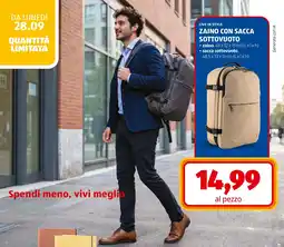 ALDI Zaino con sacca sottovuoto offerta