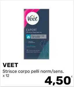 Iper Tosano Veet Strisce corpo pelli norm/sens. offerta