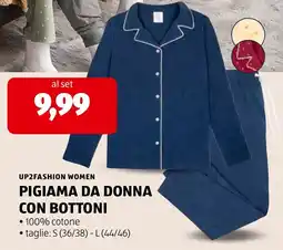 ALDI Pigiama da donna con bottoni up2fashion women offerta
