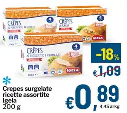 Qui Discount Crepes surgelate ricette assortite Igela offerta
