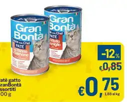 Qui Discount Paté gatto GranBontà assortiti offerta