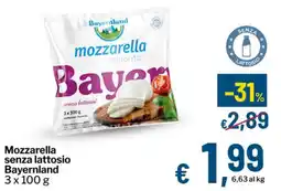 Qui Discount Mozzarella senza lattosio Bayernland offerta