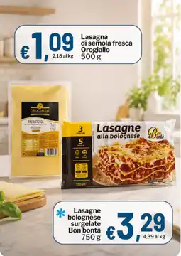 Qui Discount Lasagne bolognese surgelate Bon bontà offerta