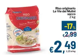 Qui Discount Riso originario Le Vie dei Mulini offerta