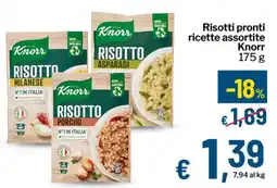 Qui Discount Risotti pronti ricette assortite Knorr offerta