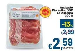 Qui Discount Antipasto Piacentino DOP La Dispensa offerta