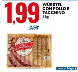 Eurospin Würstel con pollo e tacchino Tobias offerta