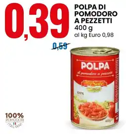 Eurospin Polpa di pomodoro a pezzetti Dolly Sole offerta