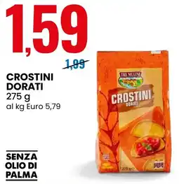 Eurospin Crostini dorati Tre Mulini offerta