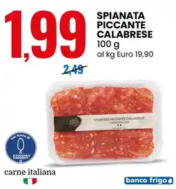 Eurospin Spianata piccante calabrese offerta