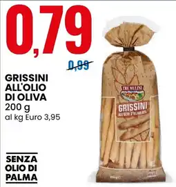 Eurospin Grissini all'olio di oliva Tre Mulini offerta