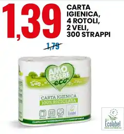 Eurospin Amo essere eco carta igienica offerta