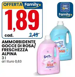 Eurospin Ammorbidente Gocce di Rosa / Freschezza Alpina Dexal offerta