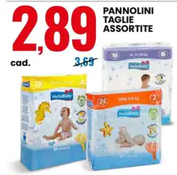 Eurospin Pannolini assortiti HelloBaby offerta