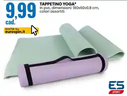 Eurospin Tappetino yoga ES Sport offerta