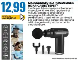 Eurospin Massaggiatore a percussione ricaricabile 'Bepер' offerta