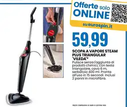 Eurospin Scopa a vapore steam plus triangular 'Vileda' offerta