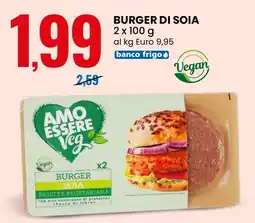 Eurospin Amo Essere Veg Burger Soia offerta