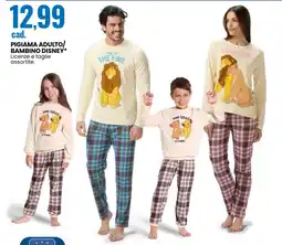 Eurospin Pigiama adulto/bambino Disney offerta