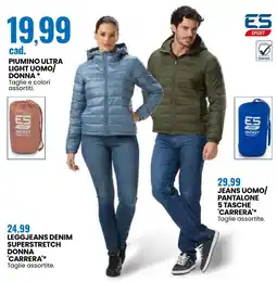 Eurospin Piumino ultra light uomo/donna ES Sport offerta