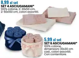 Eurospin Set 4 asciugamani offerta