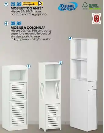 Mobiletto 2 ante* Tecnoacqua