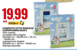 Eurospin Completo letto singolo/copripiumino Bluey offerta