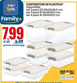 Eurospin Contenitori in plastica Vicinoate offerta